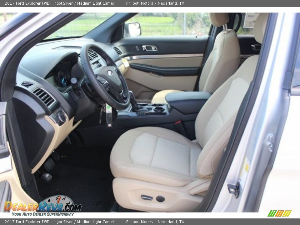 2017 Ford Explorer FWD Ingot Silver / Medium Light Camel Photo #10