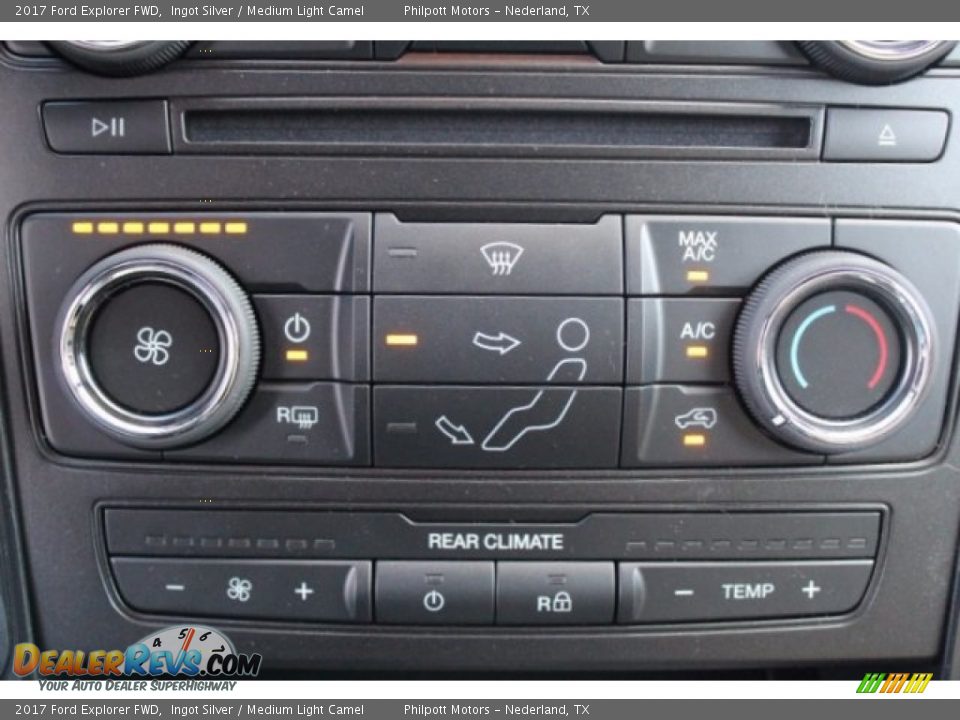 2017 Ford Explorer FWD Ingot Silver / Medium Light Camel Photo #14