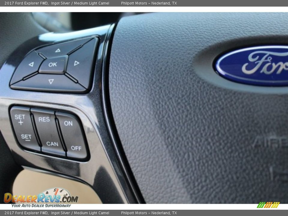 2017 Ford Explorer FWD Ingot Silver / Medium Light Camel Photo #16