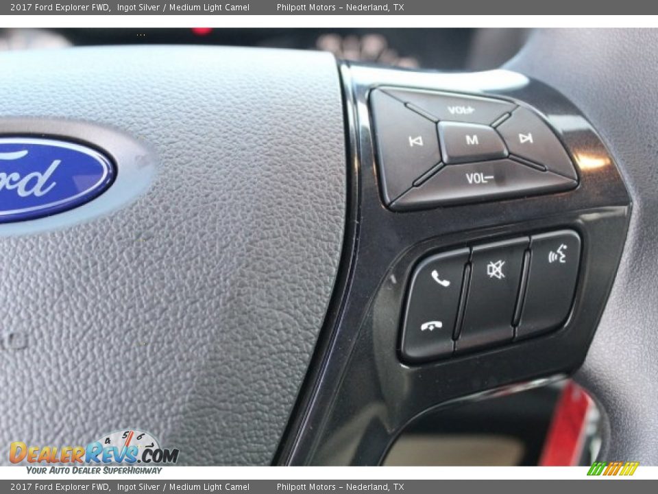 2017 Ford Explorer FWD Ingot Silver / Medium Light Camel Photo #17
