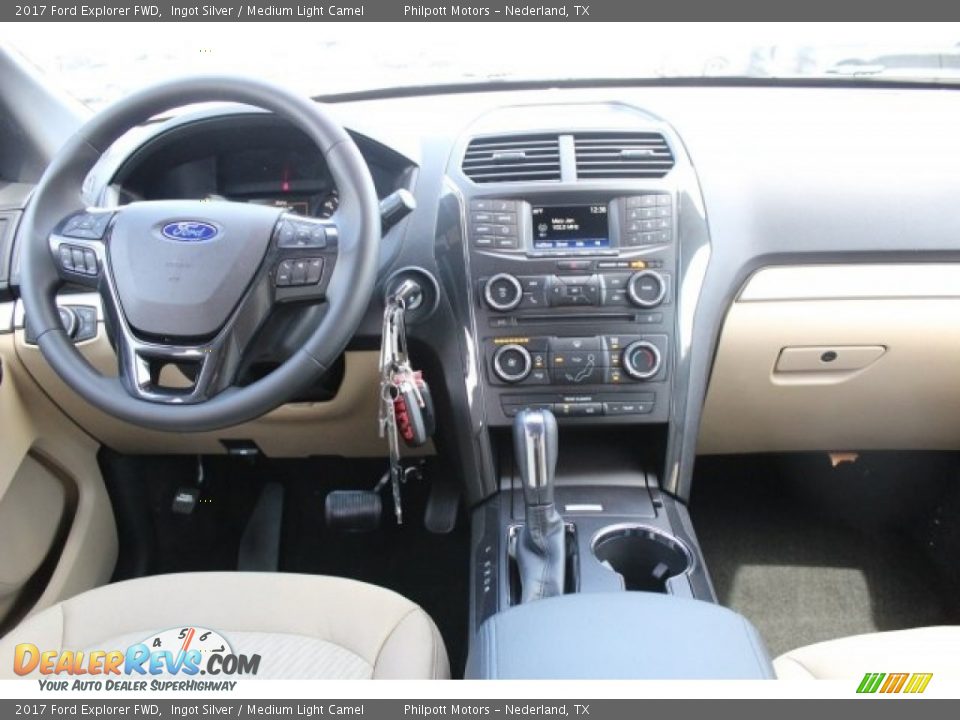 2017 Ford Explorer FWD Ingot Silver / Medium Light Camel Photo #22