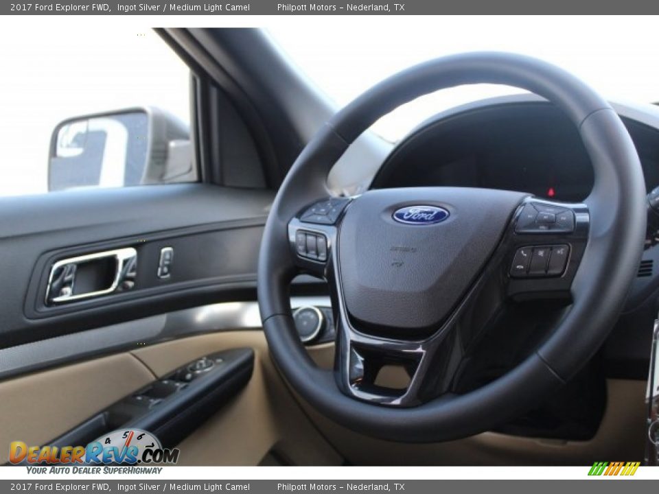 2017 Ford Explorer FWD Ingot Silver / Medium Light Camel Photo #23