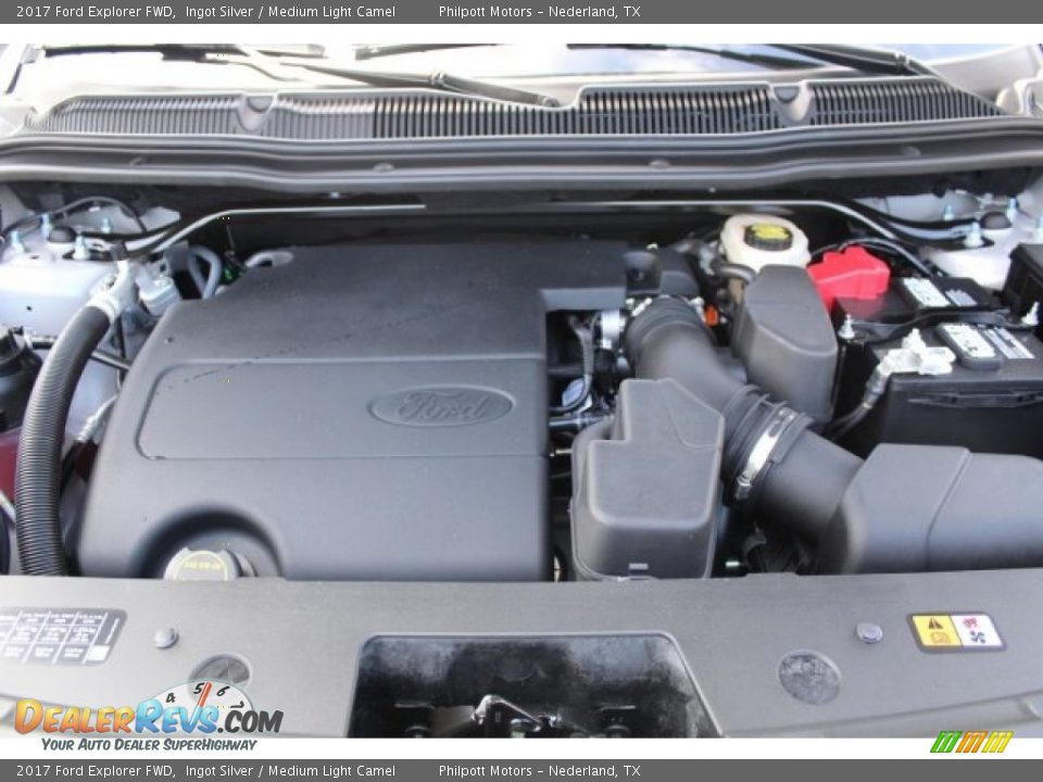 2017 Ford Explorer FWD Ingot Silver / Medium Light Camel Photo #25