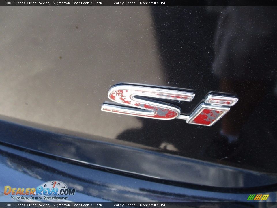 2008 Honda Civic Si Sedan Nighthawk Black Pearl / Black Photo #7