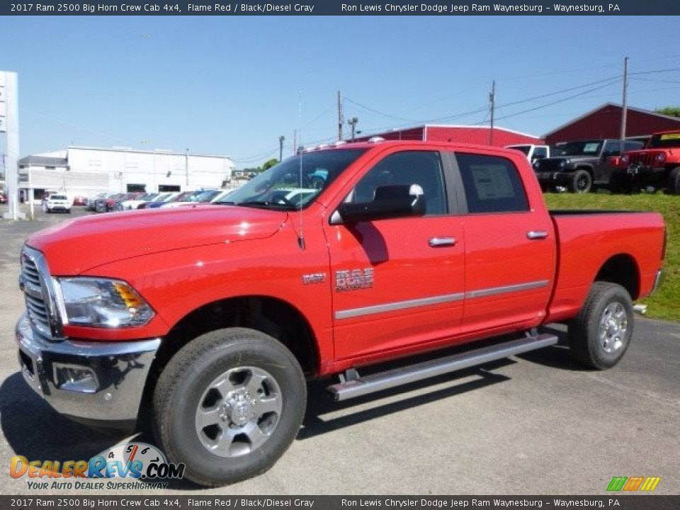 2017 Ram 2500 Big Horn Crew Cab 4x4 Flame Red / Black/Diesel Gray Photo #1