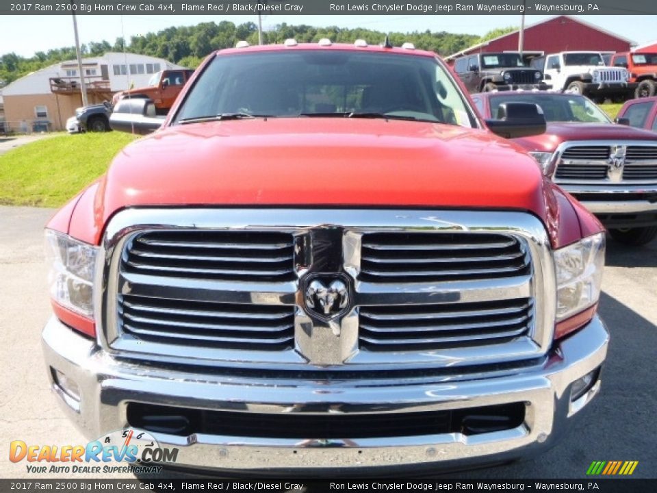 2017 Ram 2500 Big Horn Crew Cab 4x4 Flame Red / Black/Diesel Gray Photo #2