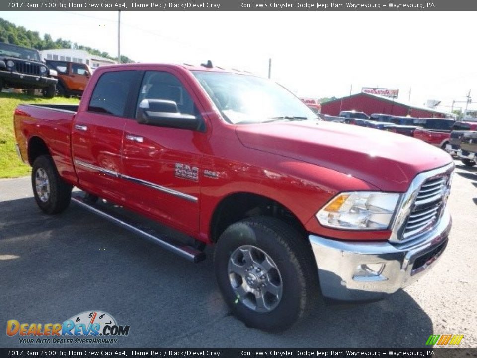 2017 Ram 2500 Big Horn Crew Cab 4x4 Flame Red / Black/Diesel Gray Photo #3