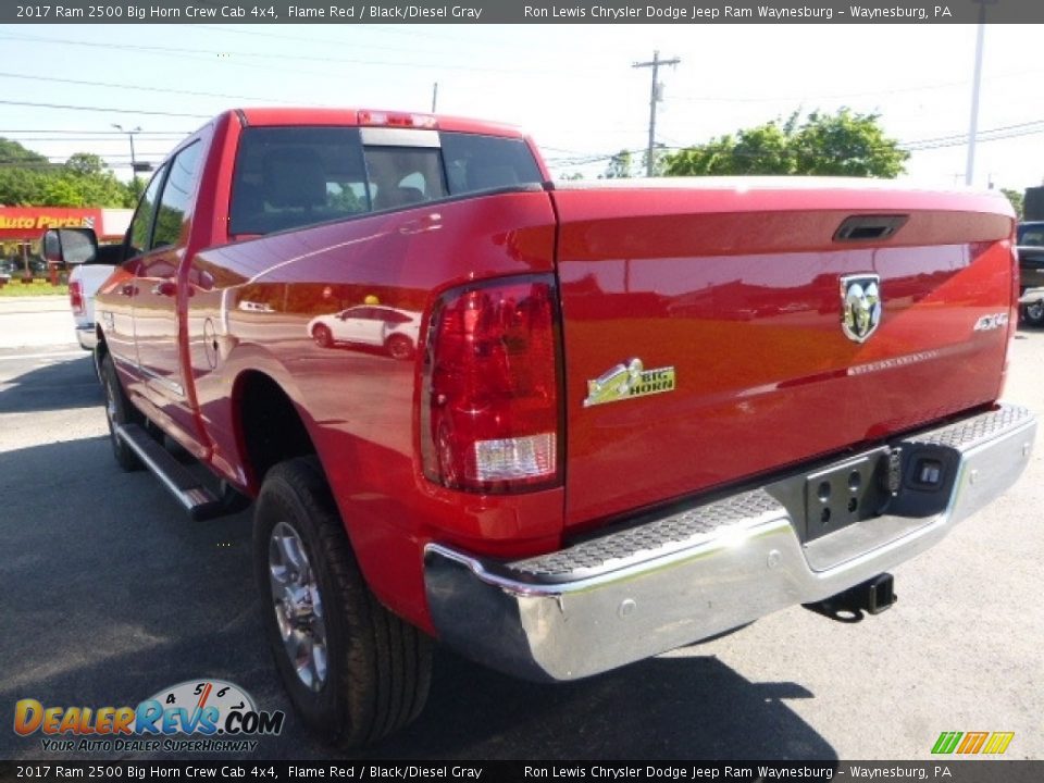 2017 Ram 2500 Big Horn Crew Cab 4x4 Flame Red / Black/Diesel Gray Photo #4