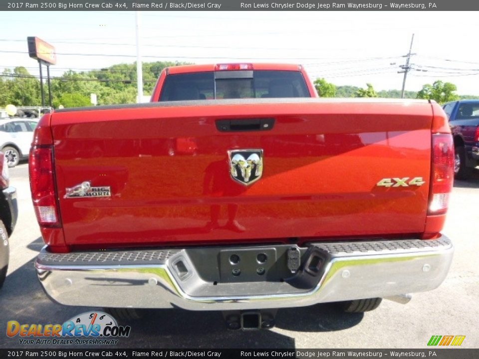 2017 Ram 2500 Big Horn Crew Cab 4x4 Flame Red / Black/Diesel Gray Photo #5