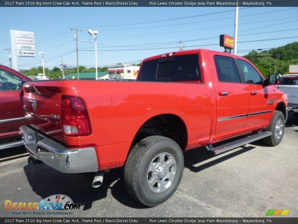 2017 Ram 2500 Big Horn Crew Cab 4x4 Flame Red / Black/Diesel Gray Photo #6