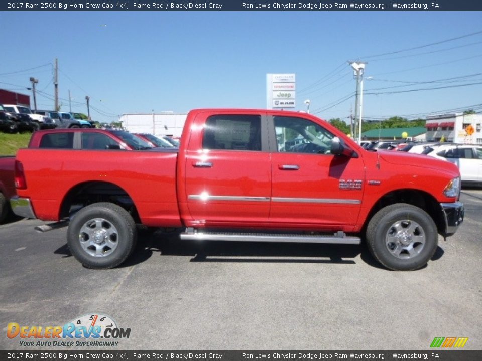 2017 Ram 2500 Big Horn Crew Cab 4x4 Flame Red / Black/Diesel Gray Photo #7