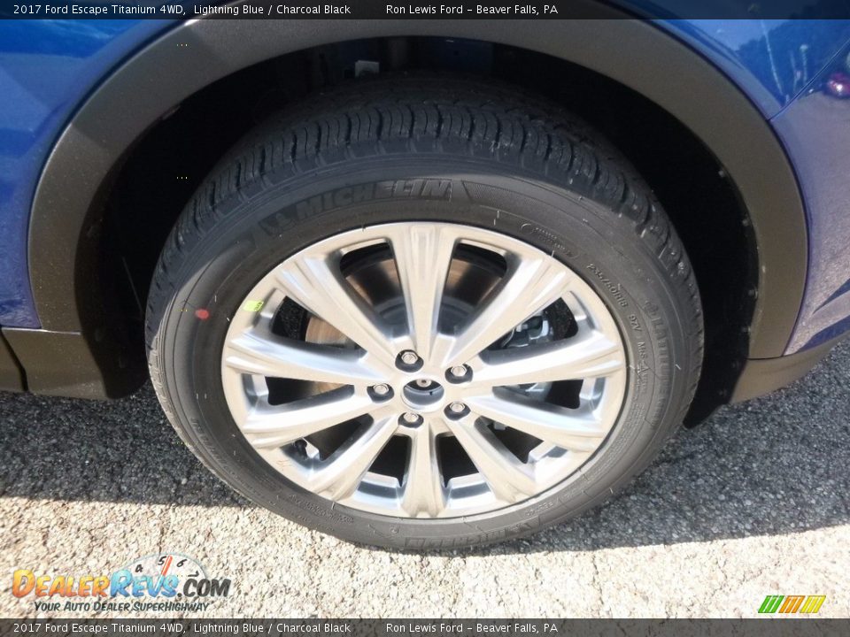2017 Ford Escape Titanium 4WD Lightning Blue / Charcoal Black Photo #9