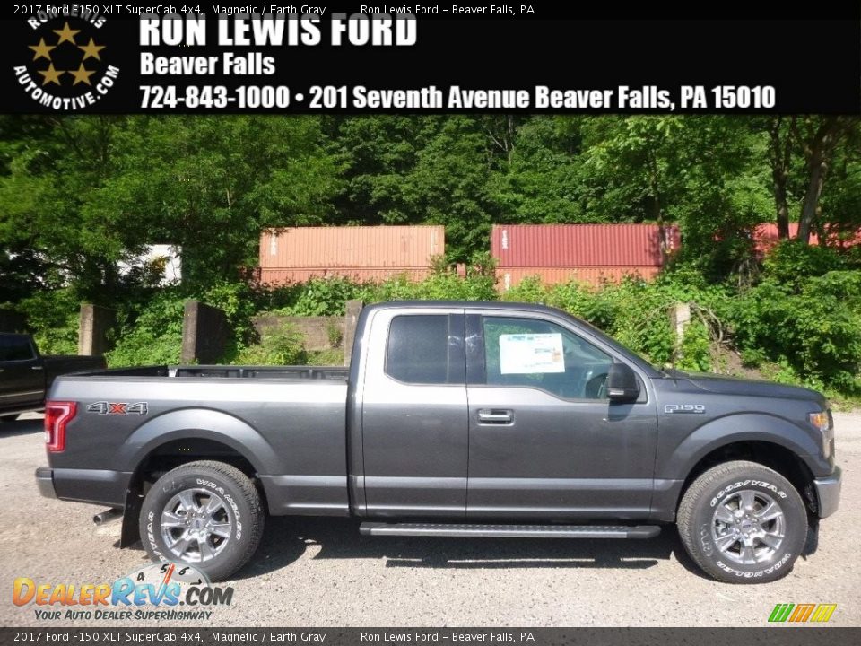 2017 Ford F150 XLT SuperCab 4x4 Magnetic / Earth Gray Photo #1