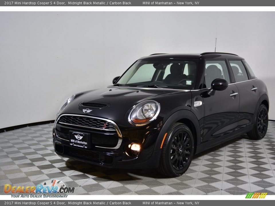 2017 Mini Hardtop Cooper S 4 Door Midnight Black Metallic / Carbon Black Photo #1
