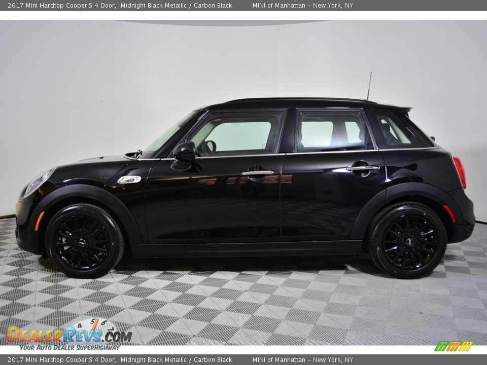 2017 Mini Hardtop Cooper S 4 Door Midnight Black Metallic / Carbon Black Photo #3