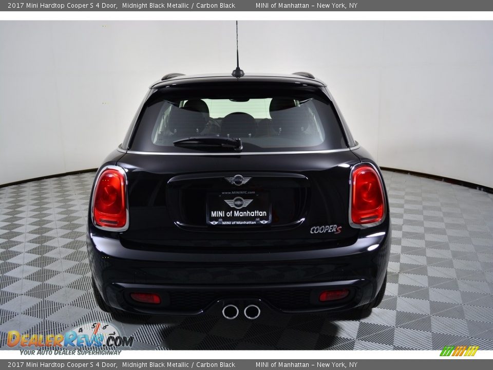 2017 Mini Hardtop Cooper S 4 Door Midnight Black Metallic / Carbon Black Photo #5