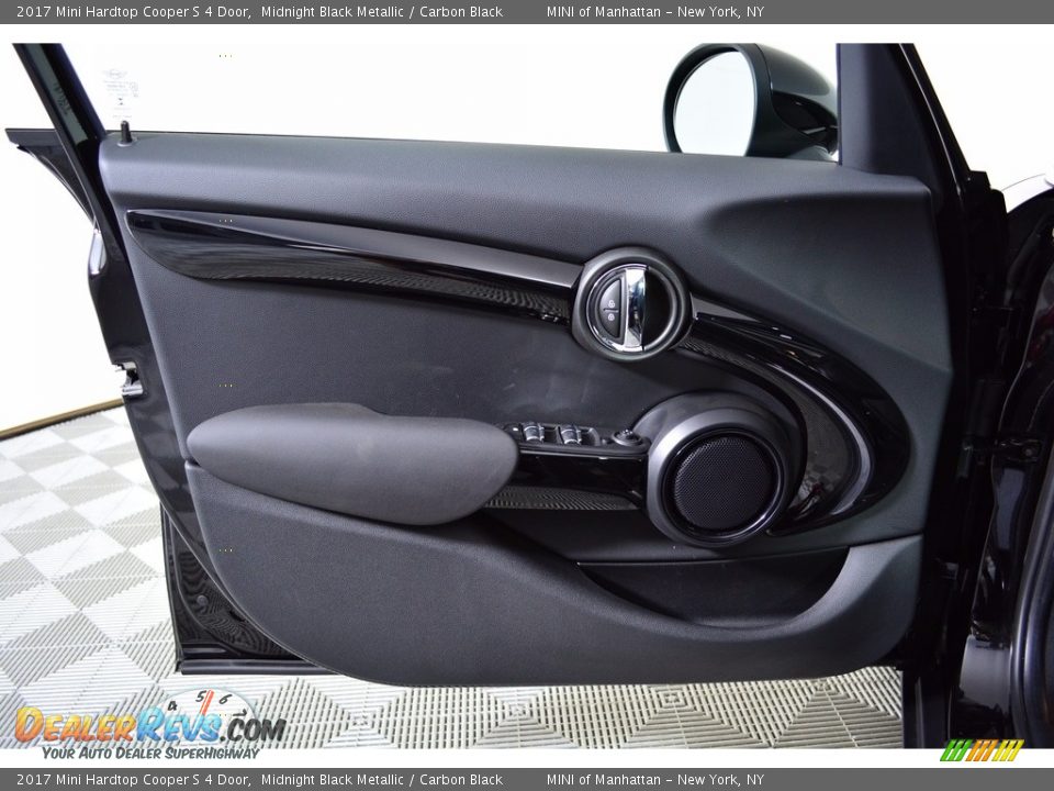 2017 Mini Hardtop Cooper S 4 Door Midnight Black Metallic / Carbon Black Photo #6