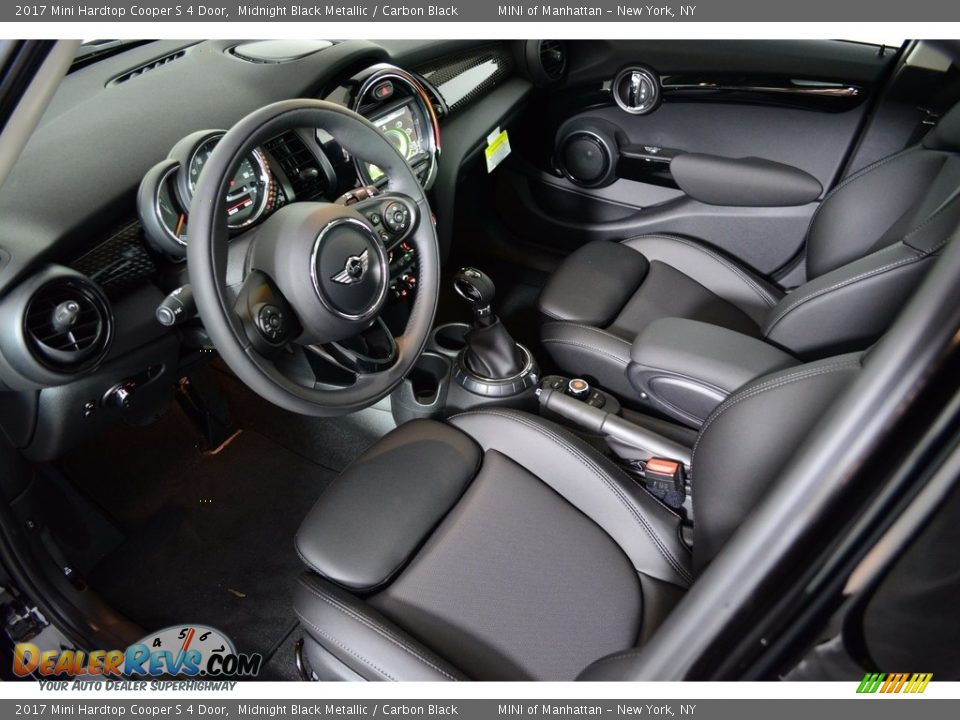 2017 Mini Hardtop Cooper S 4 Door Midnight Black Metallic / Carbon Black Photo #8