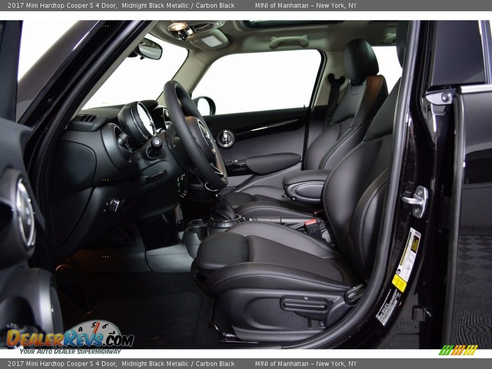 2017 Mini Hardtop Cooper S 4 Door Midnight Black Metallic / Carbon Black Photo #9