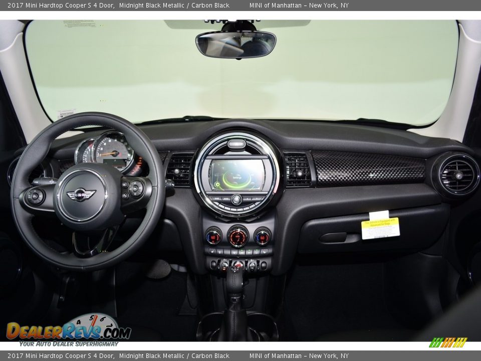 2017 Mini Hardtop Cooper S 4 Door Midnight Black Metallic / Carbon Black Photo #11