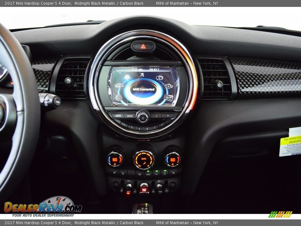 2017 Mini Hardtop Cooper S 4 Door Midnight Black Metallic / Carbon Black Photo #12