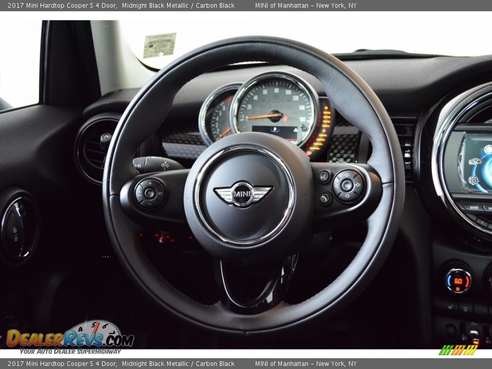 2017 Mini Hardtop Cooper S 4 Door Midnight Black Metallic / Carbon Black Photo #14