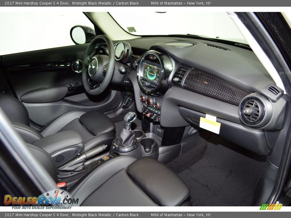 2017 Mini Hardtop Cooper S 4 Door Midnight Black Metallic / Carbon Black Photo #17