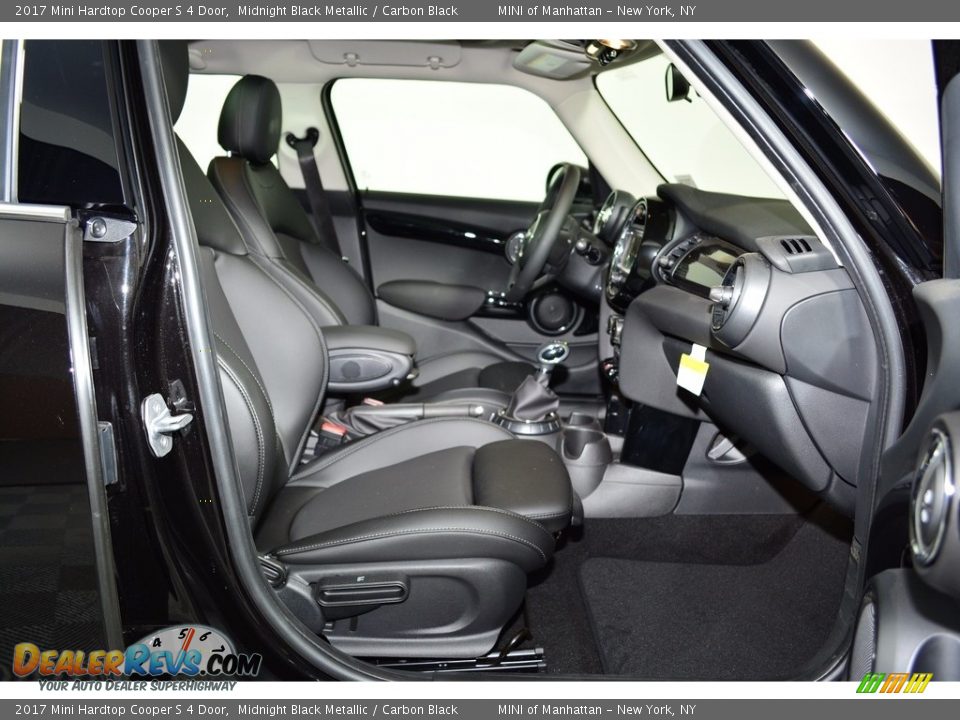 2017 Mini Hardtop Cooper S 4 Door Midnight Black Metallic / Carbon Black Photo #18