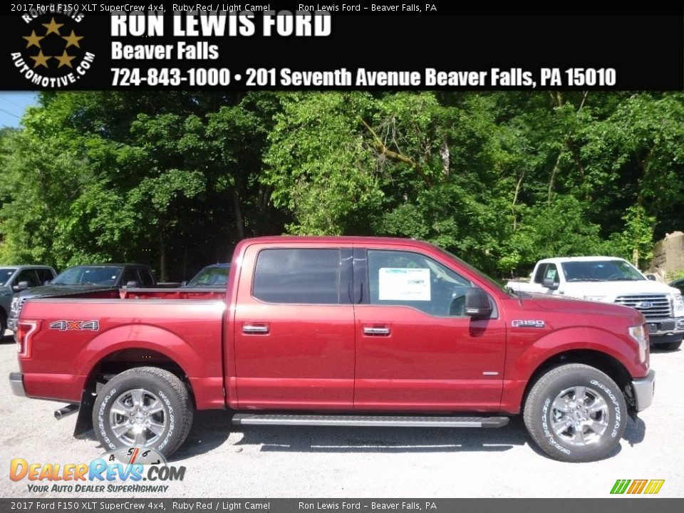 2017 Ford F150 XLT SuperCrew 4x4 Ruby Red / Light Camel Photo #1