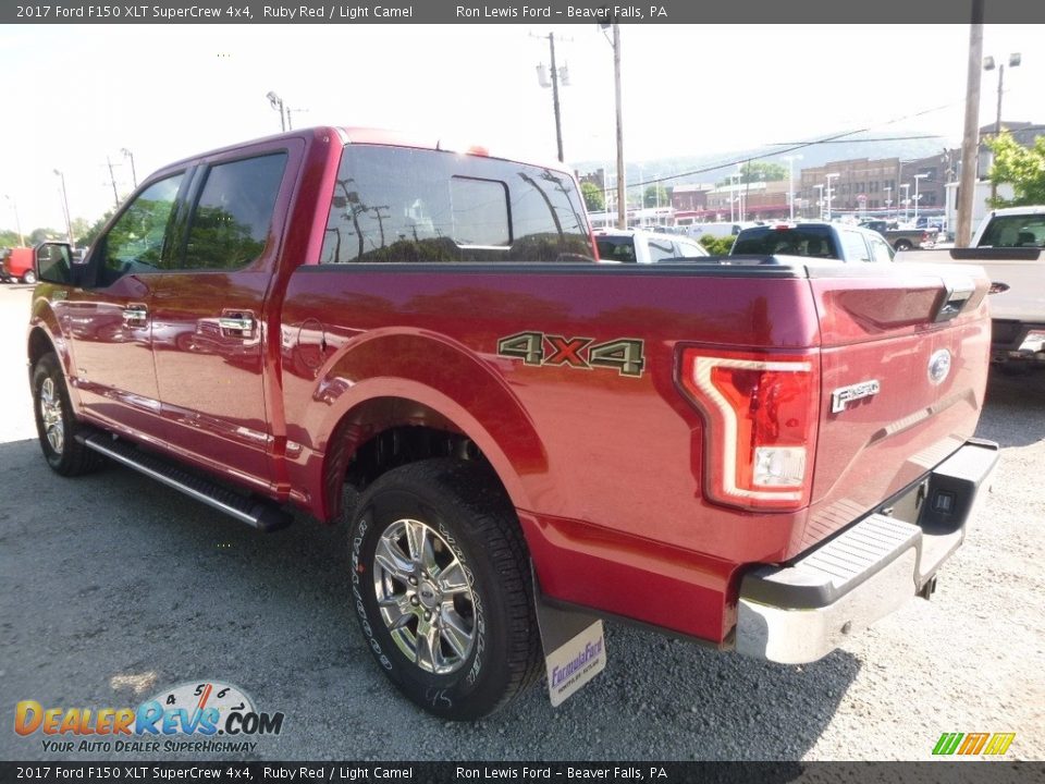 2017 Ford F150 XLT SuperCrew 4x4 Ruby Red / Light Camel Photo #4