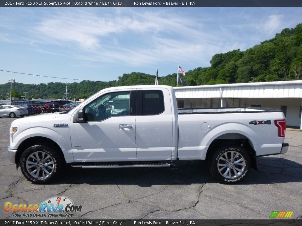 2017 Ford F150 XLT SuperCab 4x4 Oxford White / Earth Gray Photo #5