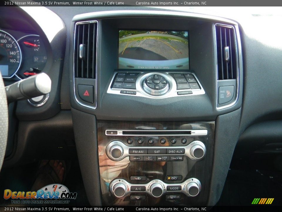 2012 Nissan Maxima 3.5 SV Premium Winter Frost White / Cafe Latte Photo #16