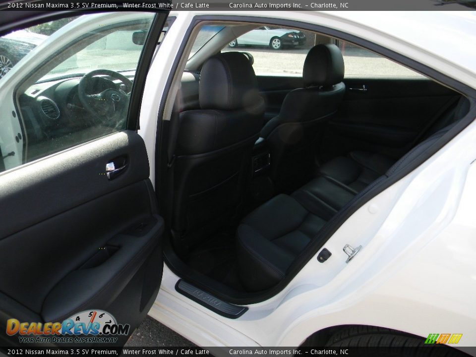 2012 Nissan Maxima 3.5 SV Premium Winter Frost White / Cafe Latte Photo #20