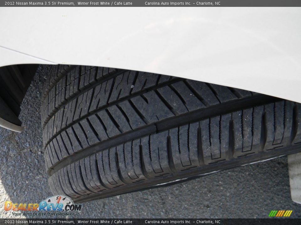 2012 Nissan Maxima 3.5 SV Premium Winter Frost White / Cafe Latte Photo #27