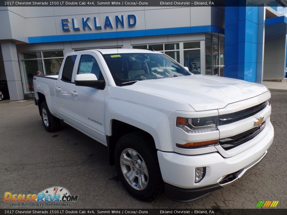 2017 Chevrolet Silverado 1500 LT Double Cab 4x4 Summit White / Cocoa/­Dune Photo #3