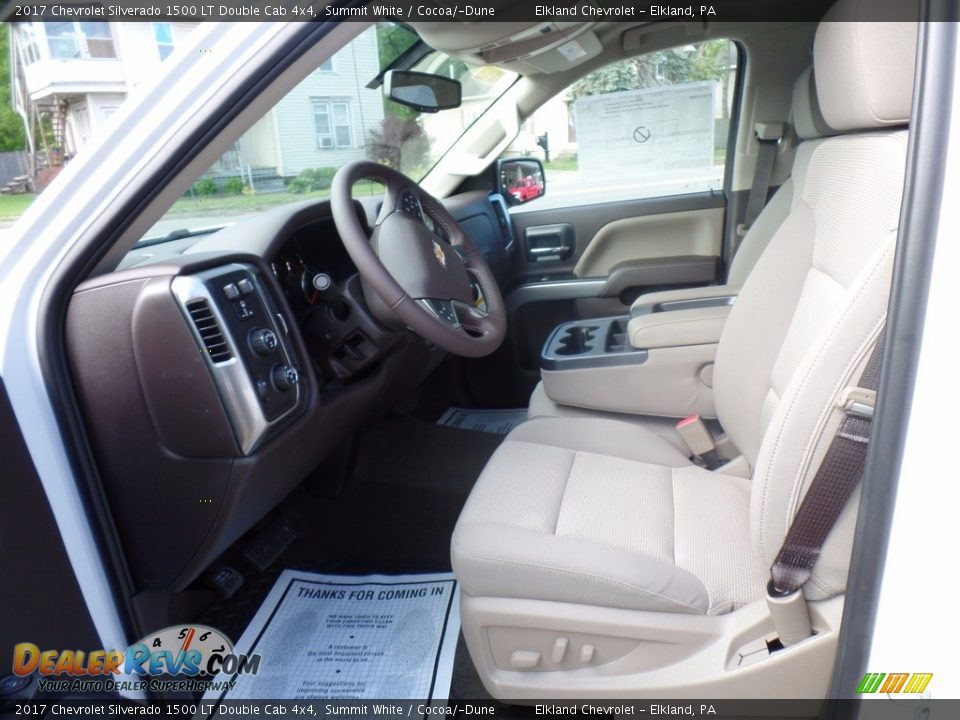 2017 Chevrolet Silverado 1500 LT Double Cab 4x4 Summit White / Cocoa/­Dune Photo #16