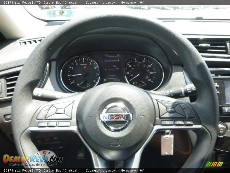 2017 Nissan Rogue S AWD Caspian Blue / Charcoal Photo #18