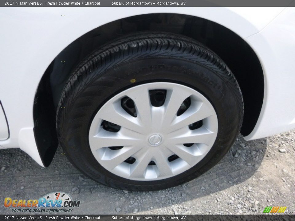 2017 Nissan Versa S Fresh Powder White / Charcoal Photo #2