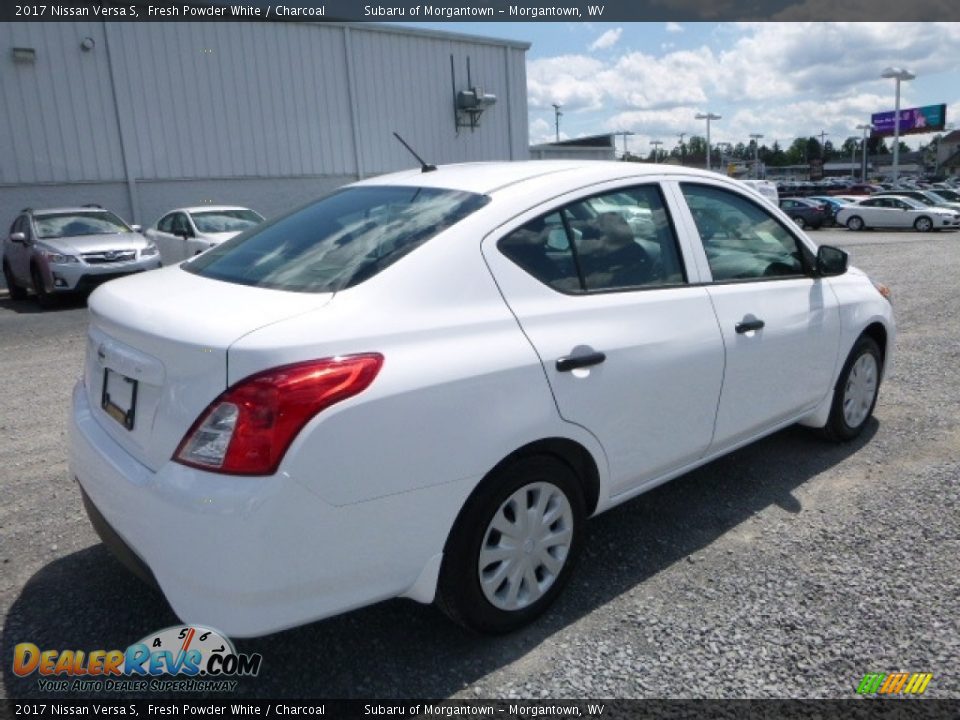 2017 Nissan Versa S Fresh Powder White / Charcoal Photo #4