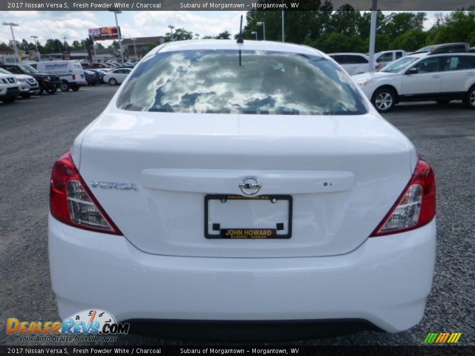 2017 Nissan Versa S Fresh Powder White / Charcoal Photo #5
