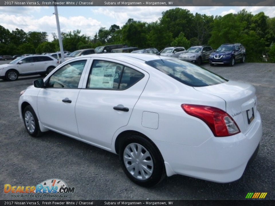 2017 Nissan Versa S Fresh Powder White / Charcoal Photo #6