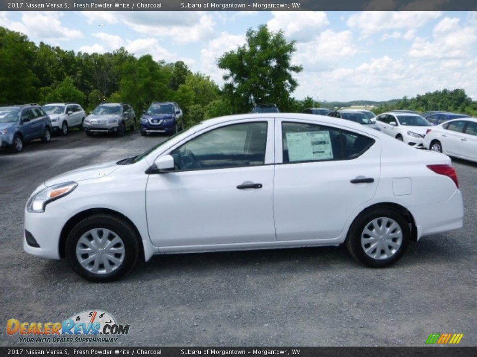 2017 Nissan Versa S Fresh Powder White / Charcoal Photo #7