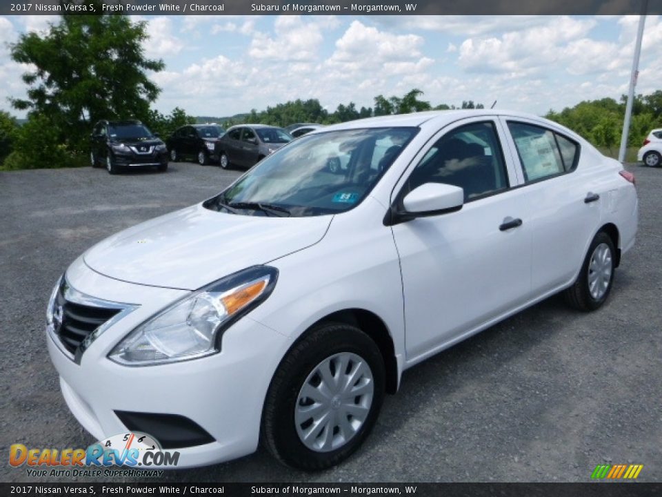 2017 Nissan Versa S Fresh Powder White / Charcoal Photo #8