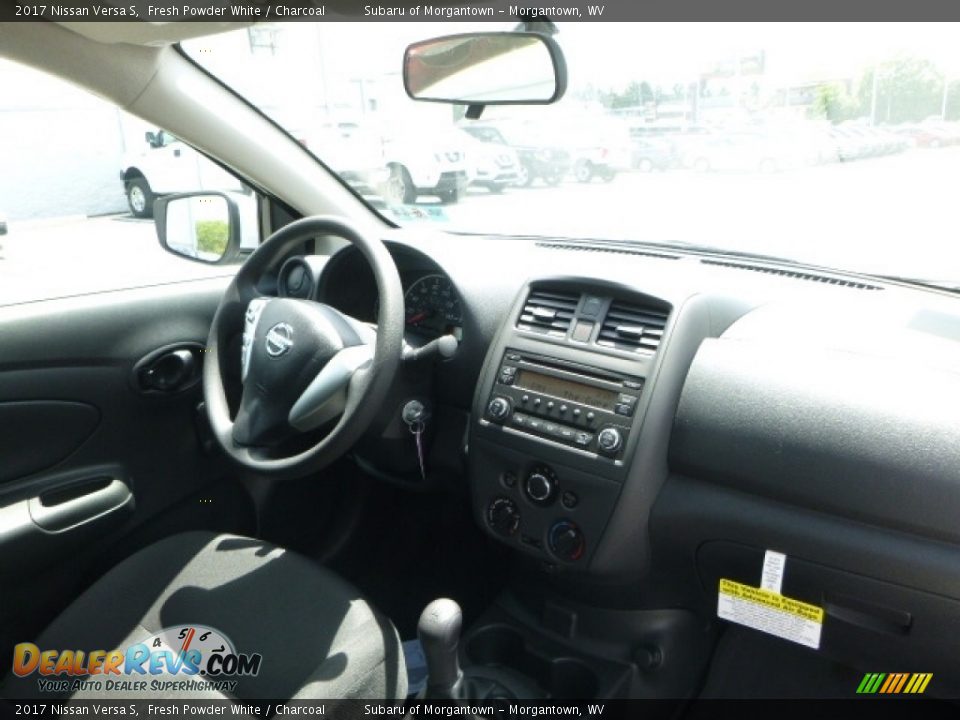 2017 Nissan Versa S Fresh Powder White / Charcoal Photo #13