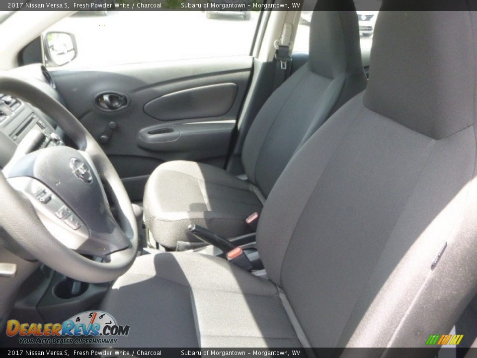 2017 Nissan Versa S Fresh Powder White / Charcoal Photo #16