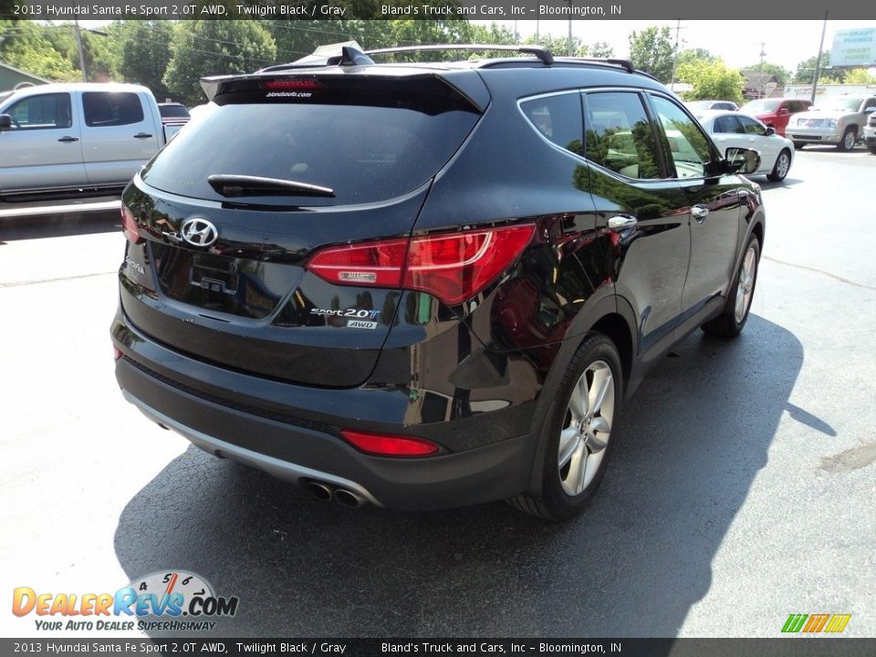 2013 Hyundai Santa Fe Sport 2.0T AWD Twilight Black / Gray Photo #4