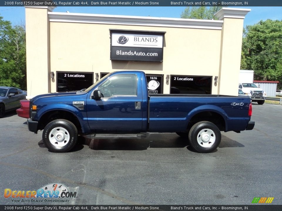 2008 Ford F250 Super Duty XL Regular Cab 4x4 Dark Blue Pearl Metallic / Medium Stone Photo #1