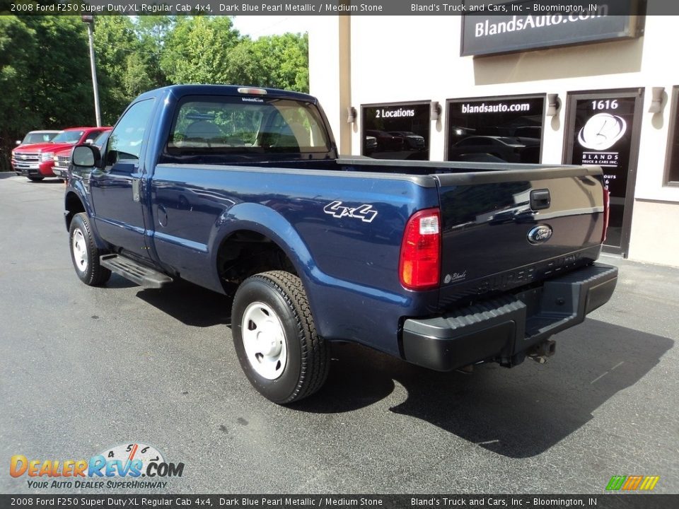 2008 Ford F250 Super Duty XL Regular Cab 4x4 Dark Blue Pearl Metallic / Medium Stone Photo #3
