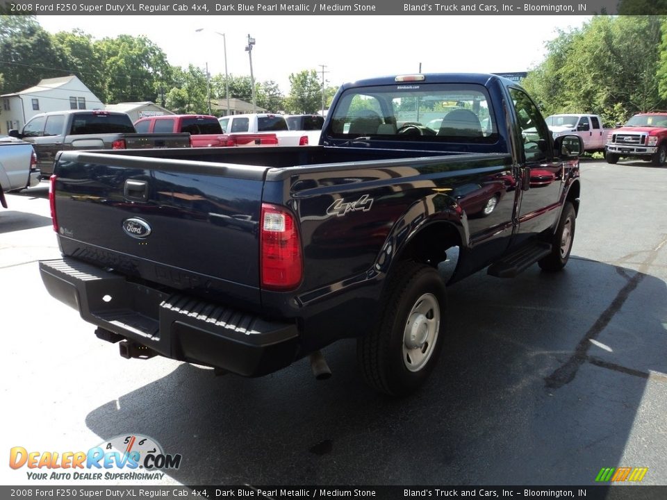 2008 Ford F250 Super Duty XL Regular Cab 4x4 Dark Blue Pearl Metallic / Medium Stone Photo #4
