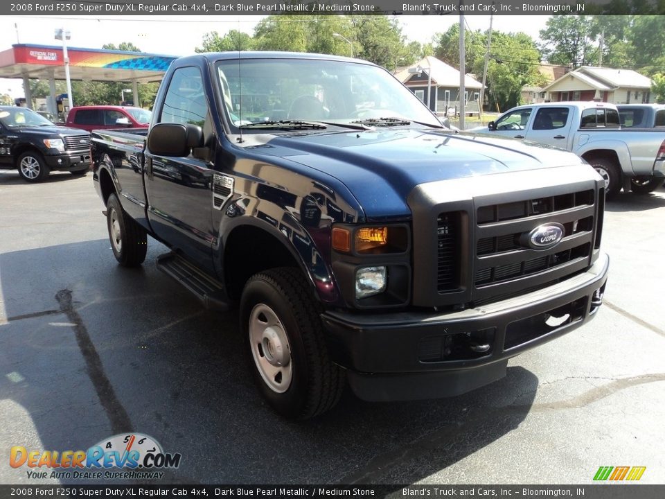 2008 Ford F250 Super Duty XL Regular Cab 4x4 Dark Blue Pearl Metallic / Medium Stone Photo #5